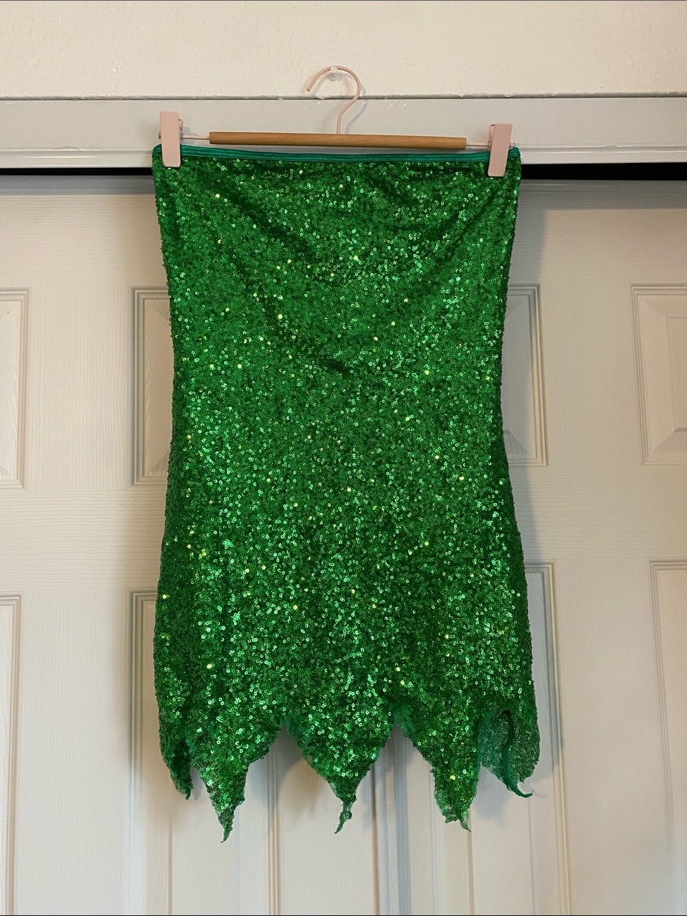 💚 Roma Costume Brand Green Sequin Tinker Bell Dress Size Medium TinkerBell